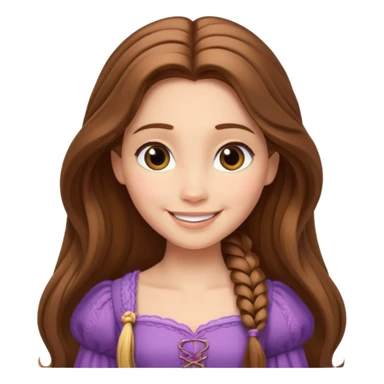 Rapunzel con el pelo marrón sticker