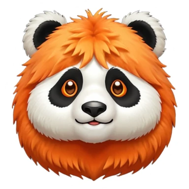 Panda roux orange sticker