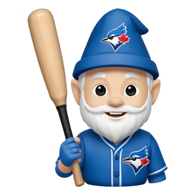 Toronto Blue Jays gnome holding a bat sticker