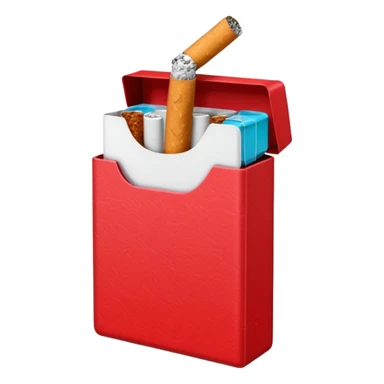 Red pack of cigarettes sticker
