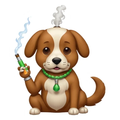 Dog smoking a bong sticker