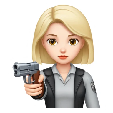 girl with gun sticker