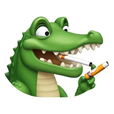 Alligator smoking  sticker