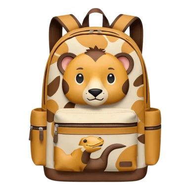 Backpack with Safari Animal sticker