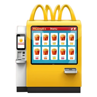 mcdonald's kiosk with various menu options sticker