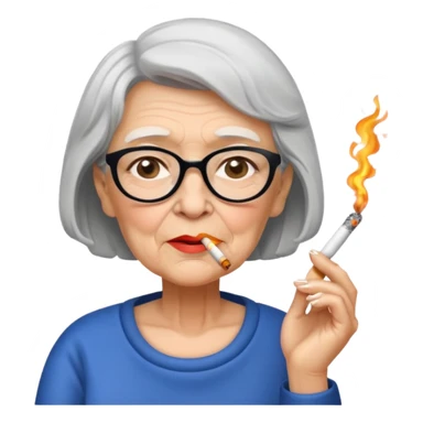 Grandma smoking sticker