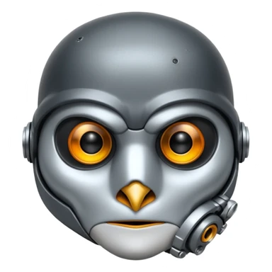 a linux penguen half face terminator sticker