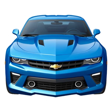 A Blue Chevy camero 2017 with no background sticker
