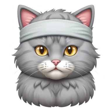 Cat in a gym sticker