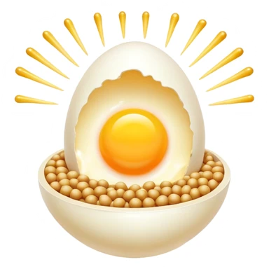 K2-rich foods (cheese, egg yolk, natto) emitting golden beams toward a luminous bone with a bright golden dot at its center. The scene is surrounded by an ethereal glow representing vitamin K2's ability to direct calcium to where it belongs. sticker