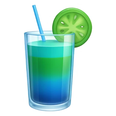 Blue and green juice sticker