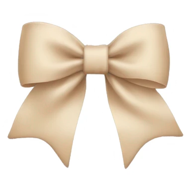 Beige bow sticker