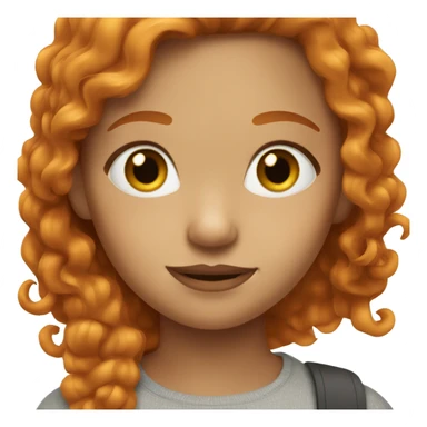 ginger girl with light skin and honey brown eyes sticker