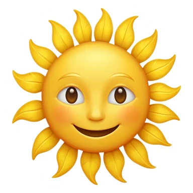 smiling sun emoji, bright and cheerful sticker