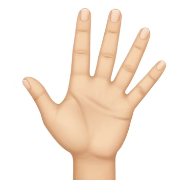 Hand with all fingers up except ring finger sticker