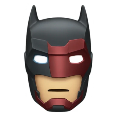 half batman and iron man emoji sticker
