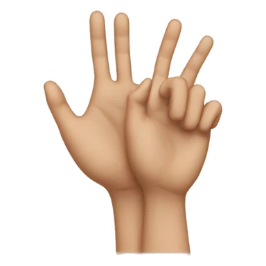 two hands making a heart with their index and middle fingers sticker