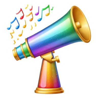  megaphone with sparkles and a growth chart. sticker
