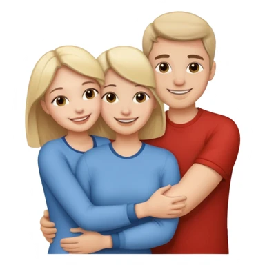 a loving couple and a friend sticker