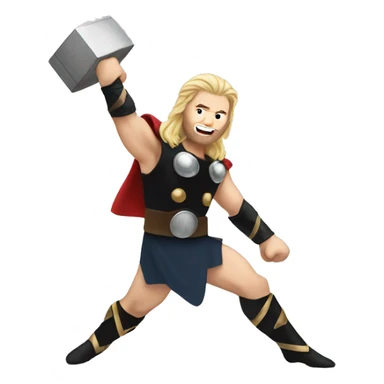 thor in a ballet dance  sticker