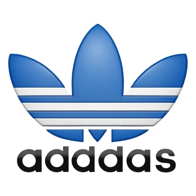 Adidas white stripes black face sticker