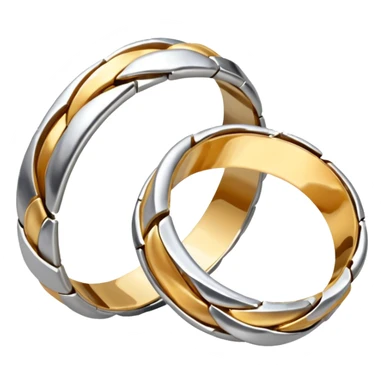 2 smashed wedding ring sticker