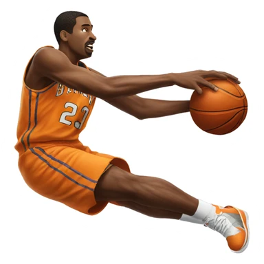 A basketball player dunking a ball sticker