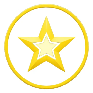 Black star in yellow circle ( snap star) sticker