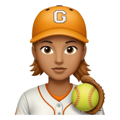 Good luck softball sticker