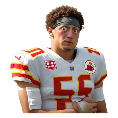 Patrick Mahomes crying to a referee  sticker