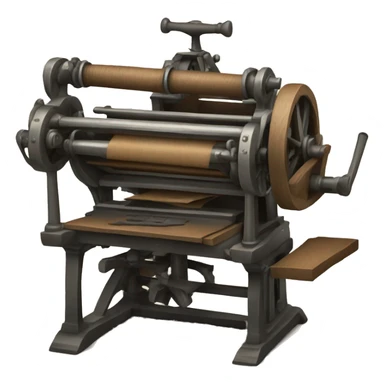 old printing press sticker