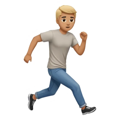 Person running away sticker