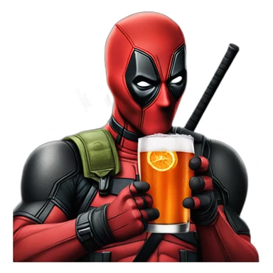 deadpool drinking jagermeister sticker