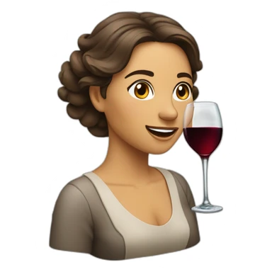 Une femme déguisé en étoile qui boit du vin  sticker