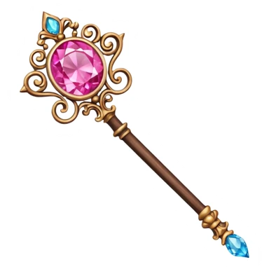 magic wand with pink gem sticker