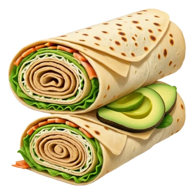 
Lavash roll with turkey, avocado sauce, cucumber sticker