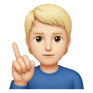 Myself giving the middle finger sticker