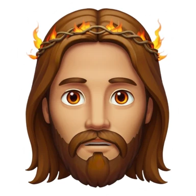 Jesus with burnig Eyes like in Revalation  sticker