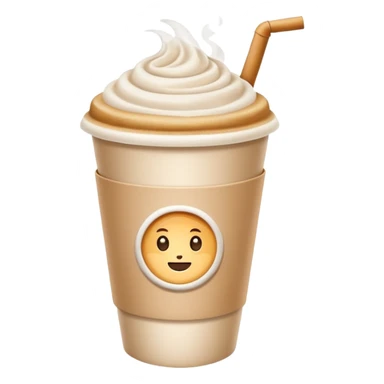 latte in a paper take out cup sticker