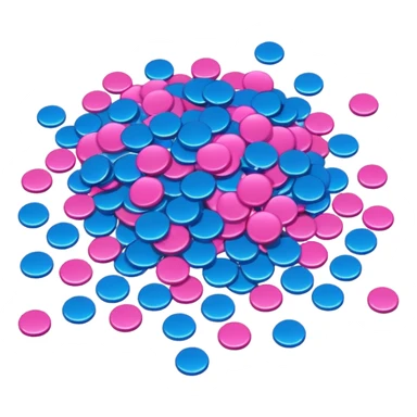 blue and pink confetti sticker