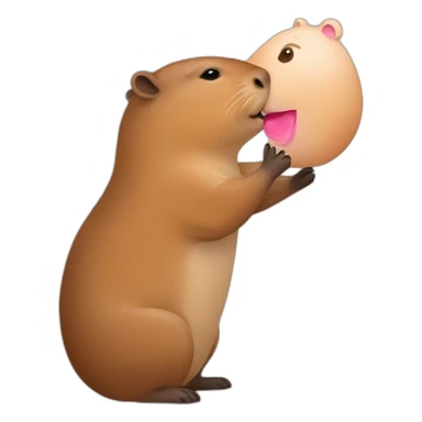 capybara sending little kisses sticker