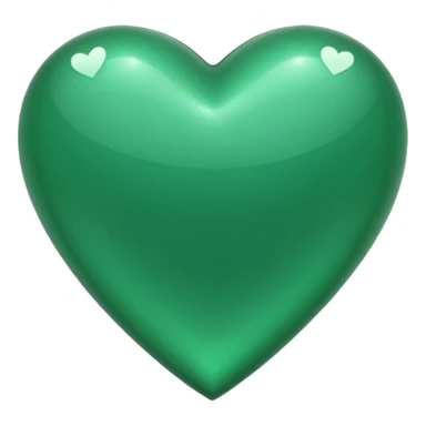 Emerald green heart emoji sticker