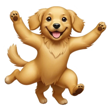 Dog dancing through life sticker