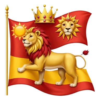 Please make me the lion and sun crowned flag. sticker