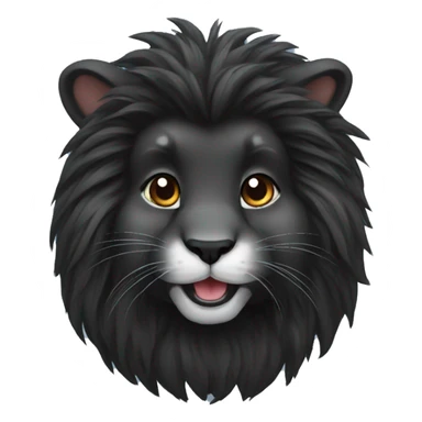 Black lionhead rabbit sticker