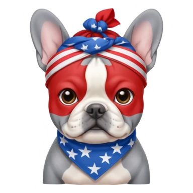 Gray Frenchie Memorial Day sticker