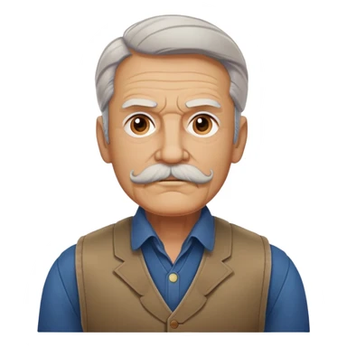 Minister of Defense, old man in vest, mustache, from captain america: civil war sticker