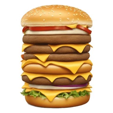 mega extra large mc donald’s cheese burger meal sticker