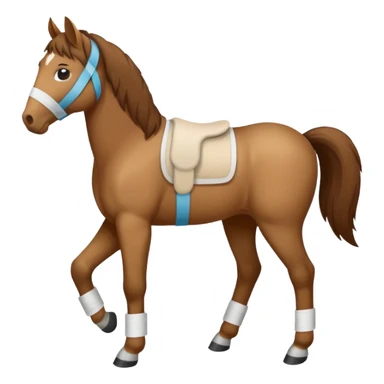 horse with one bandaged leg sticker