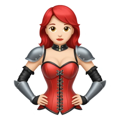 woman with corset armour sticker